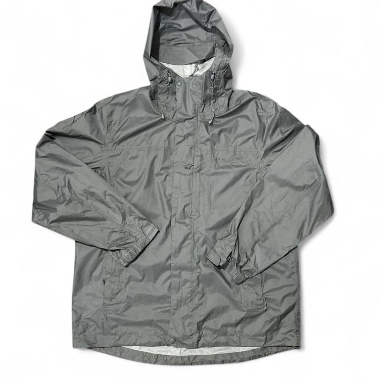 L.L.Bean Men'S Gray Hooded Windbreaker Jacket