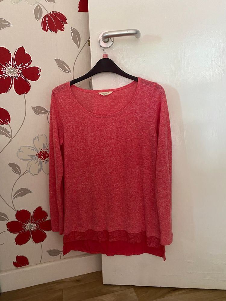 White stuff size 12 red long sleeve top
