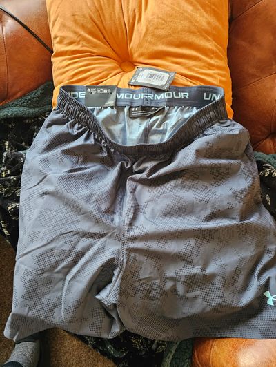 Under Armour Men'S Printed Grey Shorts