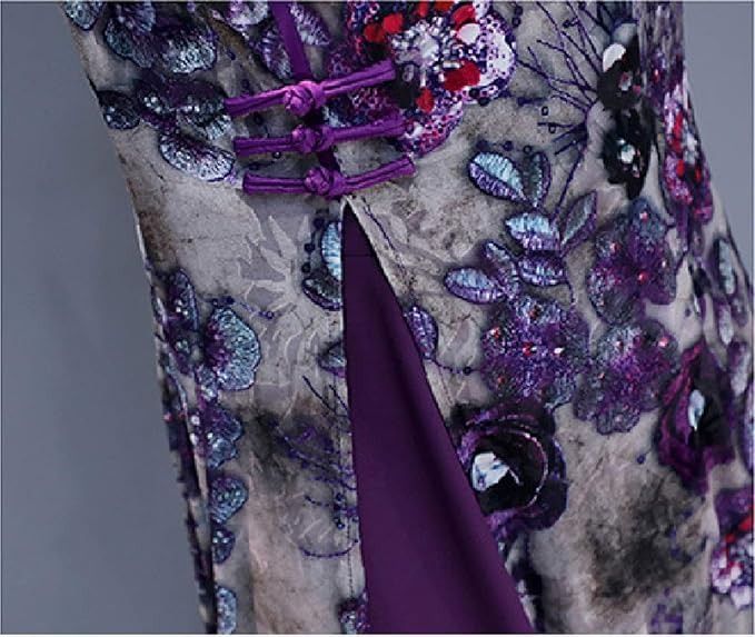 Immagine di Floral Long Dress With Purple Skirt 2