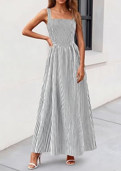 Striped Maxi Dress obraz 1