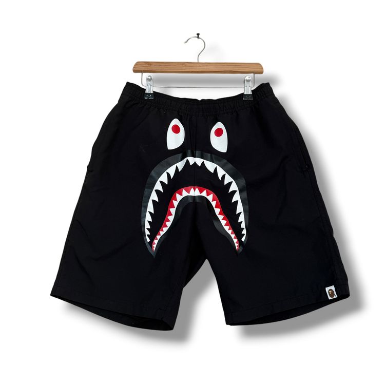 A Bathing Ape shark shorts Black, medium image 1