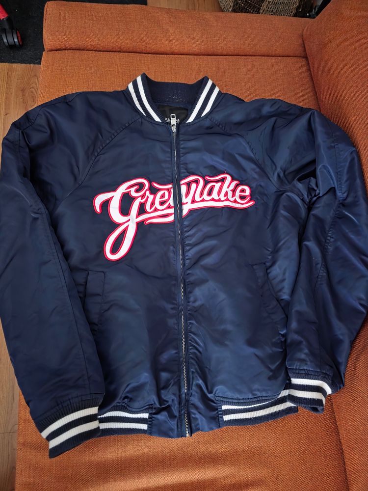 Pull&Bear PULL&BEAR navy blue bomber jacket product image