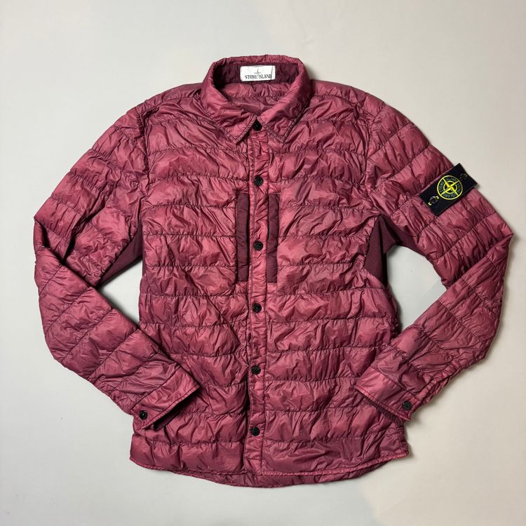 Stone Island Red Garment Dyed Micro Yarn Down Jacket - Medium