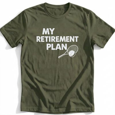 RETIREMENT PLAN TENNIS 026 T-Shirt US 3