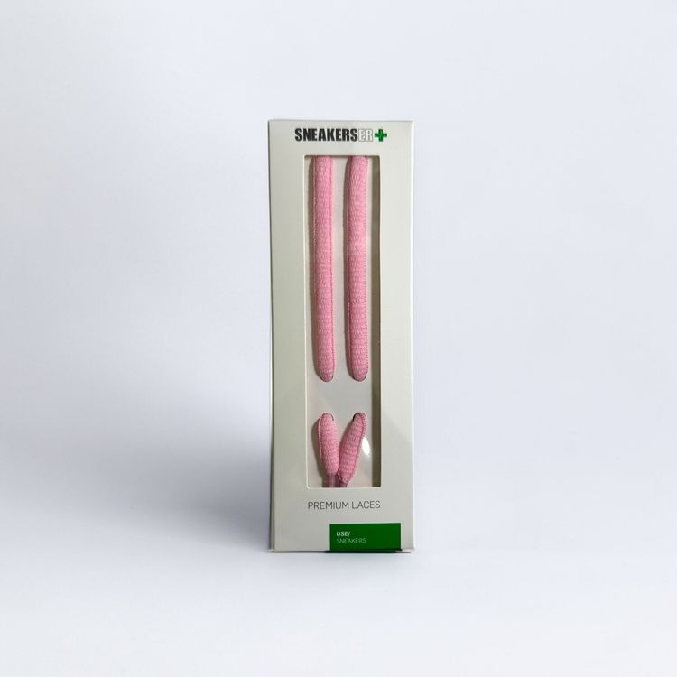 OVAL DESIGNER SNEAKER LACES 120CM - BABY PINK image 1