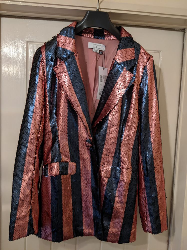 Topshop Topshop Sequin Stripe Blazer product image