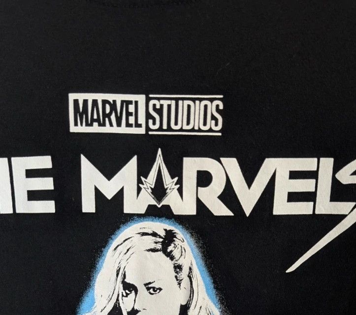 Marvel Studios The Marvels T-Shirt Black XL Captain Marvel Graphic Cotton Top image 8
