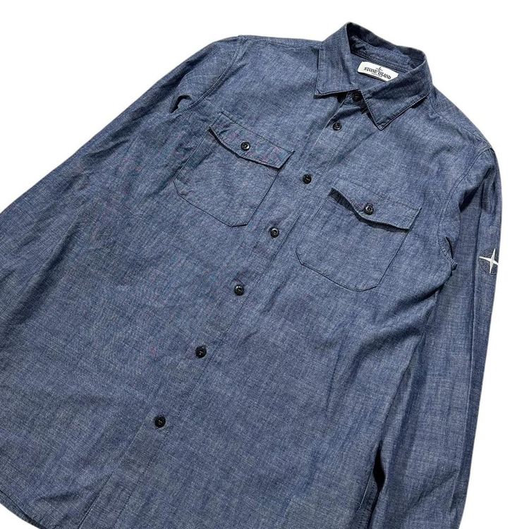 Stone Island Denim Embroidery Shirt image 5