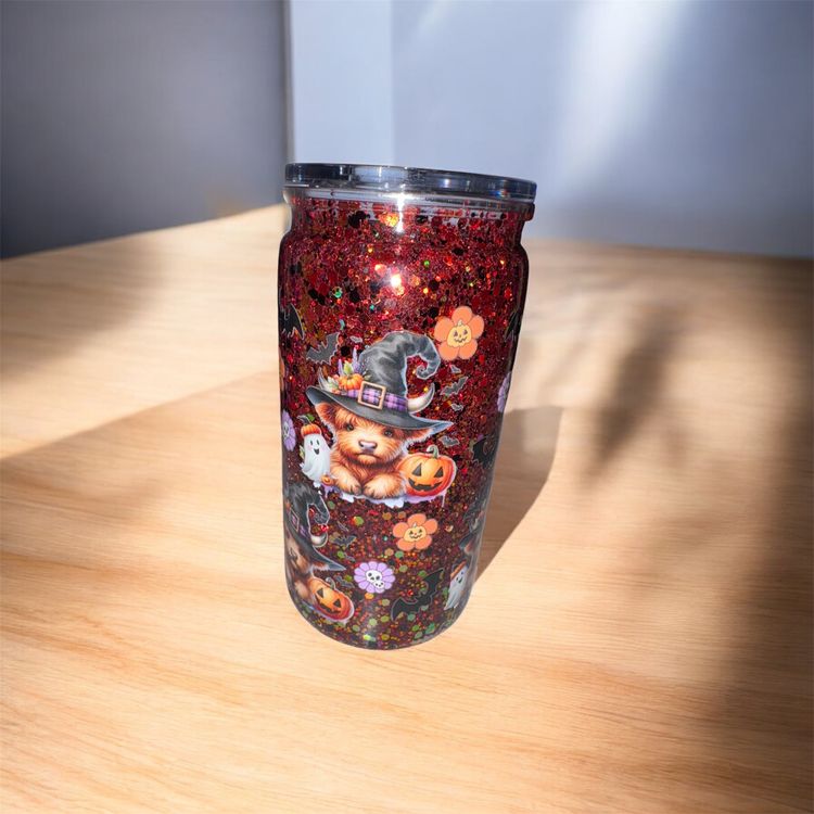 Halloween-themed tumbler cup image 1