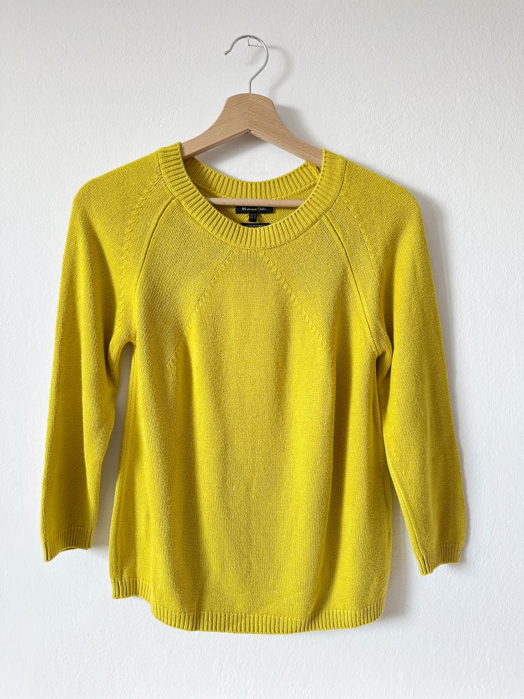 Massimo Dutti Massimo Dutti Yellow Viscose & Silk Knit Sweater product image