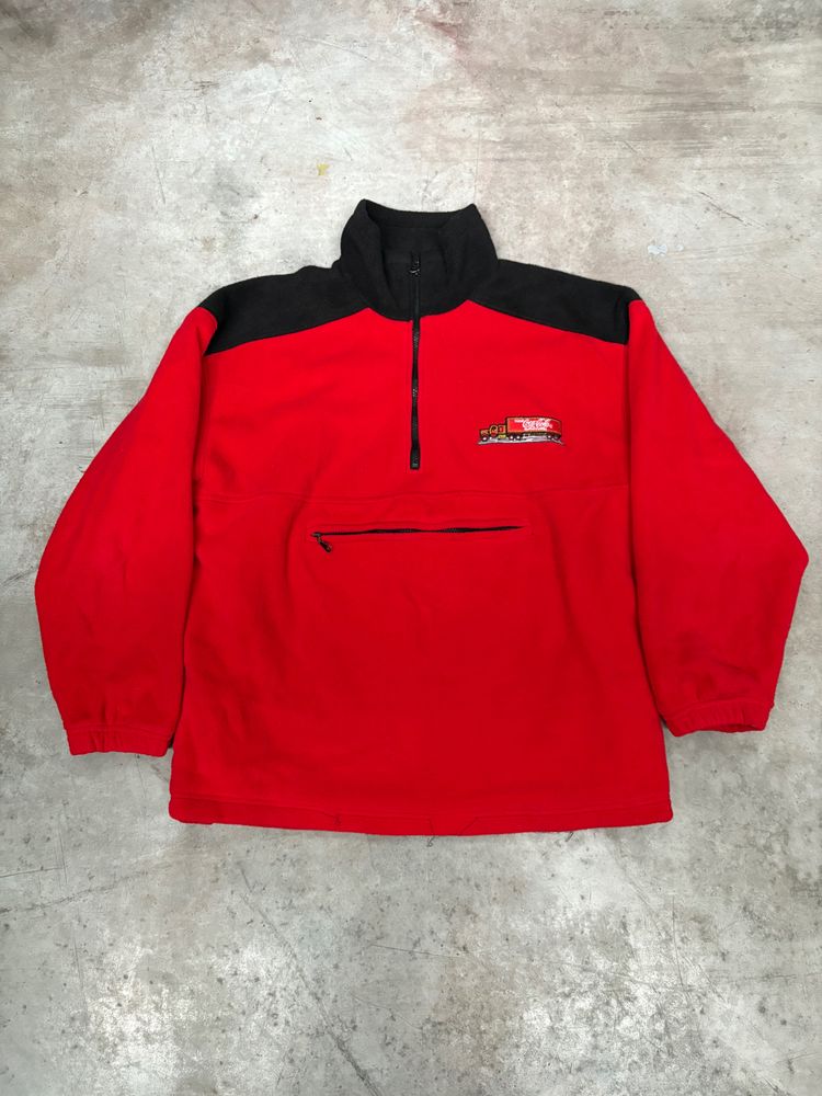 Coca-Cola Red And Black Fleece Pullover