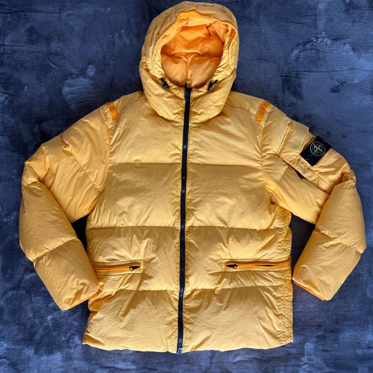 Authentic Stone Island Garment Dyed R-NY Crinkle Reps Down Jacket - Medium