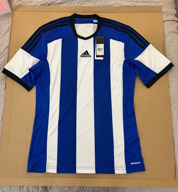 Adidas Real Sociedad style Blue White Striped Football Jersey image 1