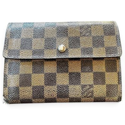 Louis Vuitton Wallet Porte-Monnaie Billets Trésor Damier Ébène Canvas