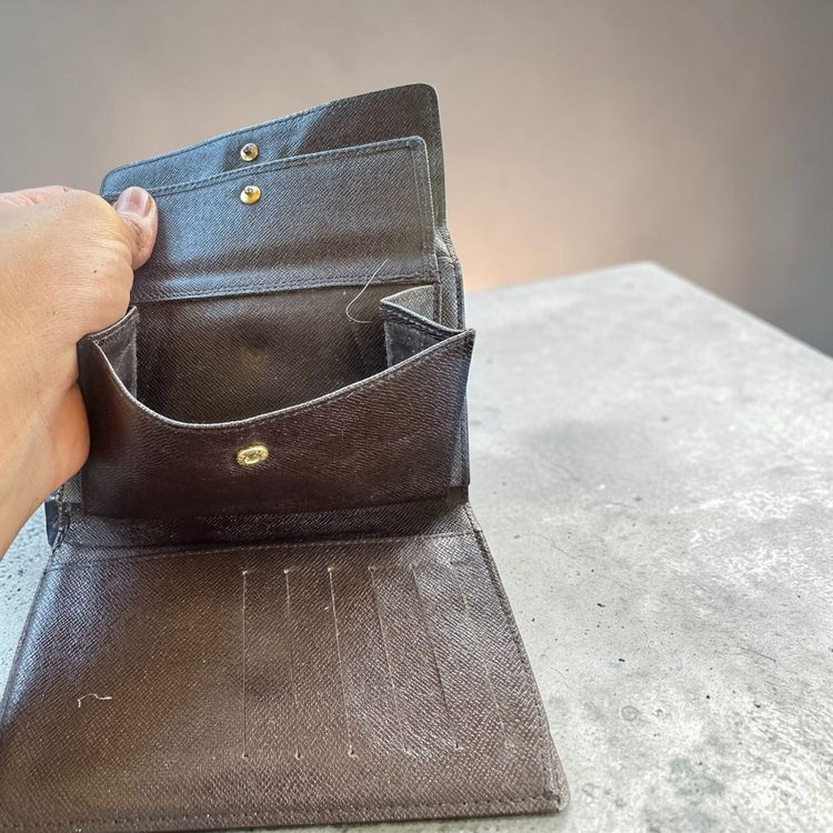 Louis Vuitton Wallet Porte-Monnaie Billets Trésor Damier Ébène Canvas image 5