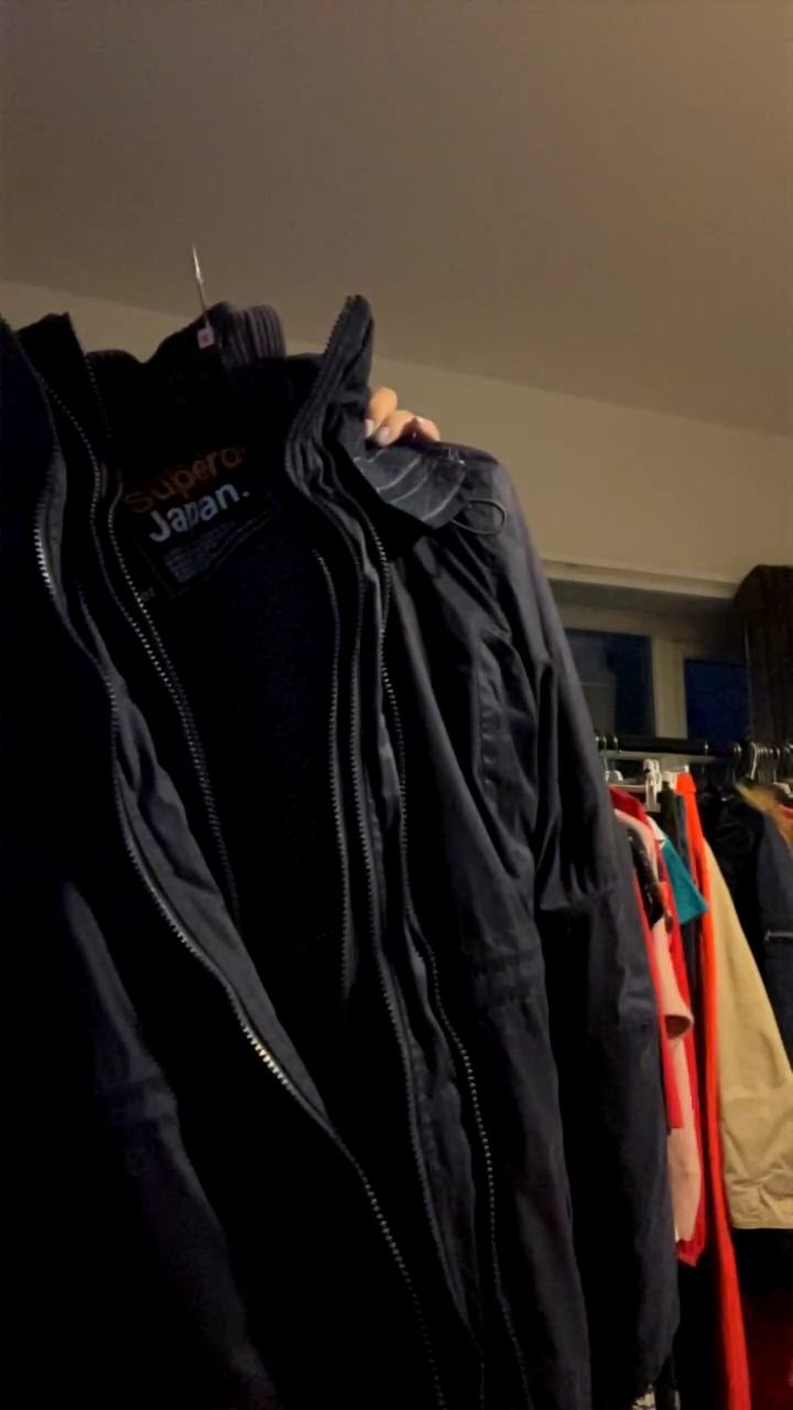 Superdry Superdry ladies long jacket  only one working zip  product image
