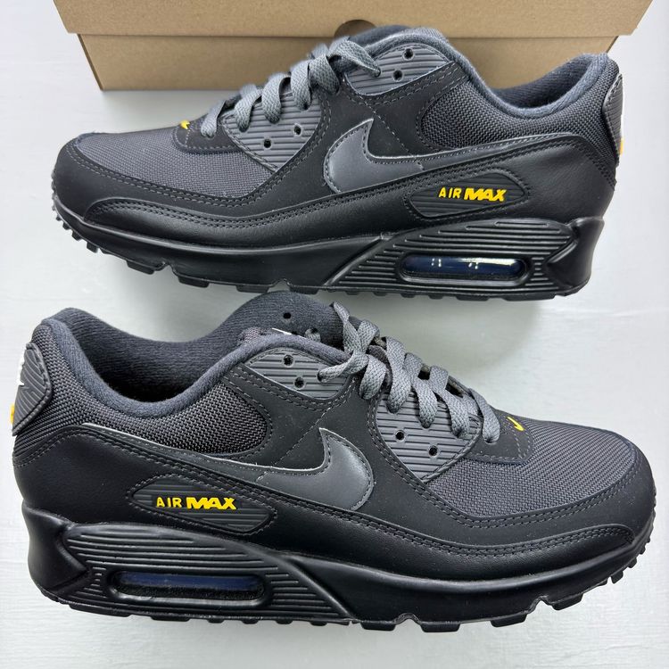 Nike Air Max 90 Black Speed Yellow Trainers Men's UK 8 HM0628-001