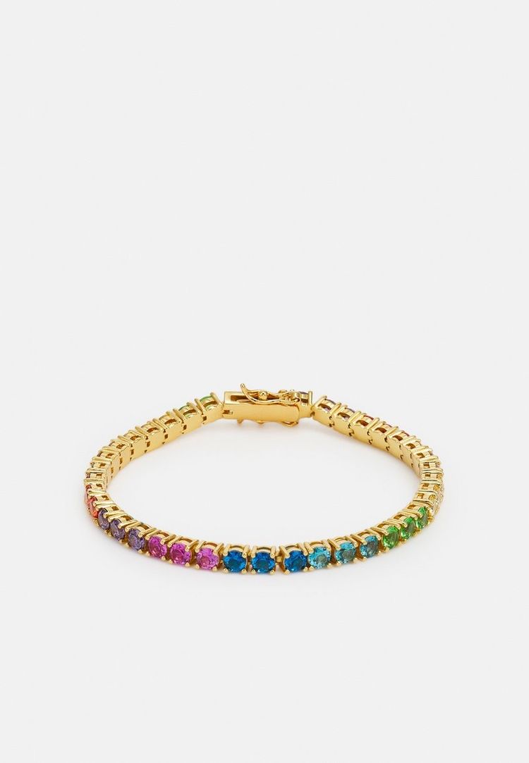 RAINBOW BRACELET STAL CYRKONIA +14k gold plaged