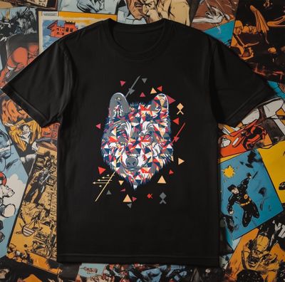 Abstract Wolf T-Shirt 3