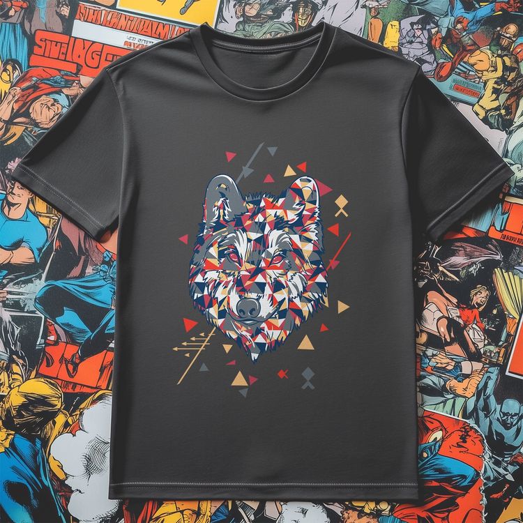 Abstract Wolf T-Shirt 5