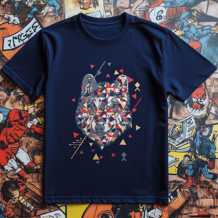 Abstract Wolf T-Shirt 1