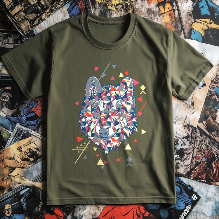 Abstract Wolf T-Shirt 6