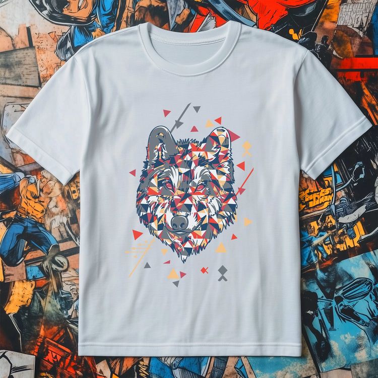 Abstract Wolf T-Shirt 4
