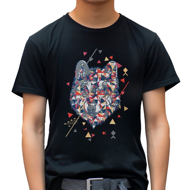 Abstract Wolf T-Shirt 7