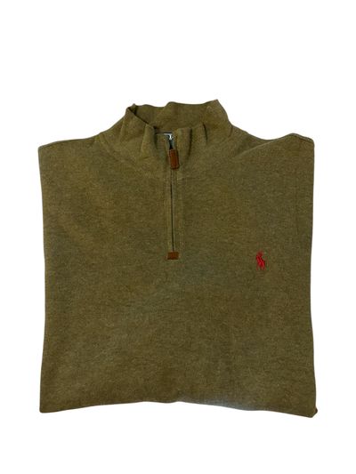 Polo Ralph Lauren Olive Green Quarter Zip Sweater