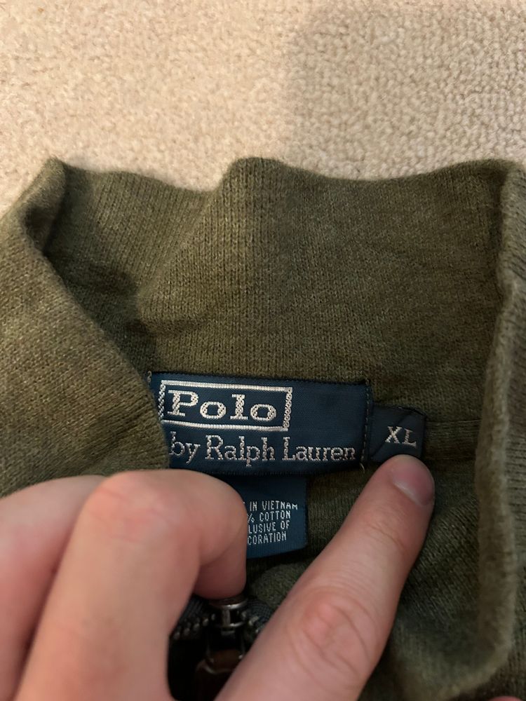 Polo Ralph Lauren Olive Green Quarter Zip Sweater image 2
