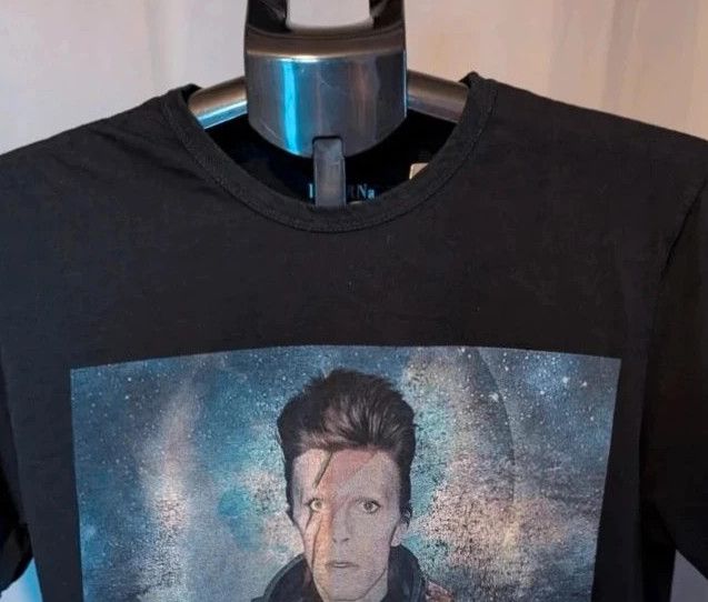 David Bowie Ziggy Space Astronaut Black Graphic T Shirt Size M UK 10 12 image 6