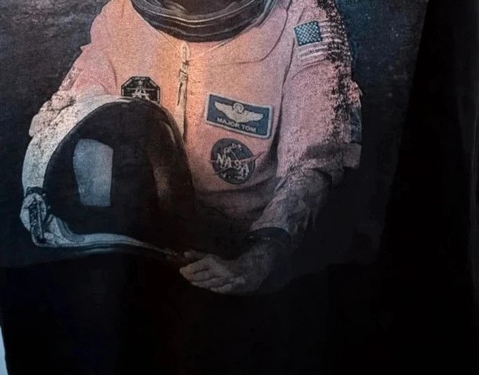 David Bowie Ziggy Space Astronaut Black Graphic T Shirt Size M UK 10 12 image 10
