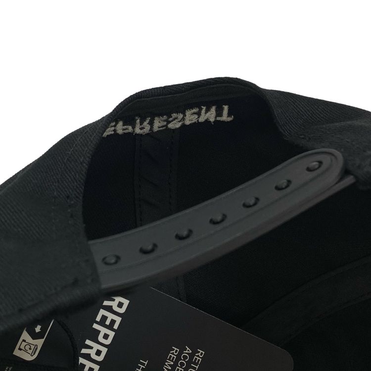 Represent Cap Crest Jet Black Hat Cap image 4