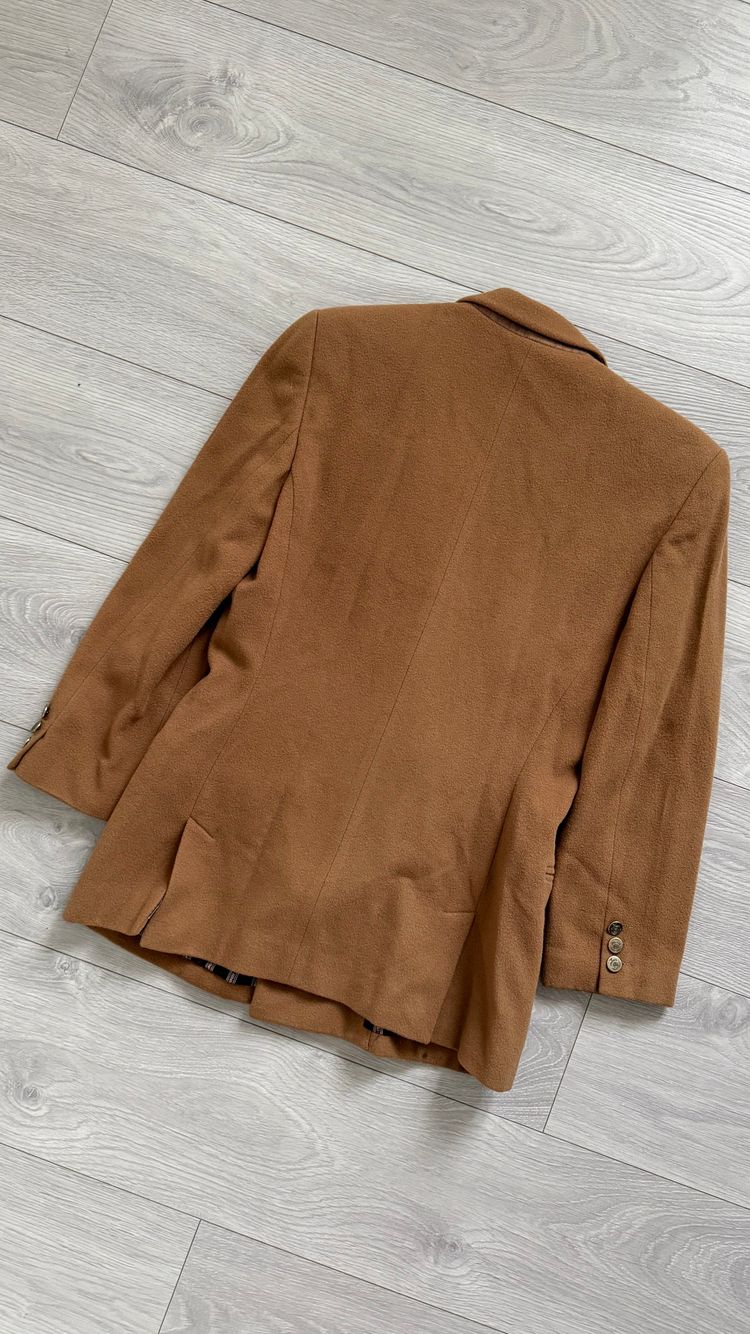 Emporio Armani 1980s Metal Button Double Breasted Wool Cashmere Jacket - Size IT40 / Small Womens image 5
