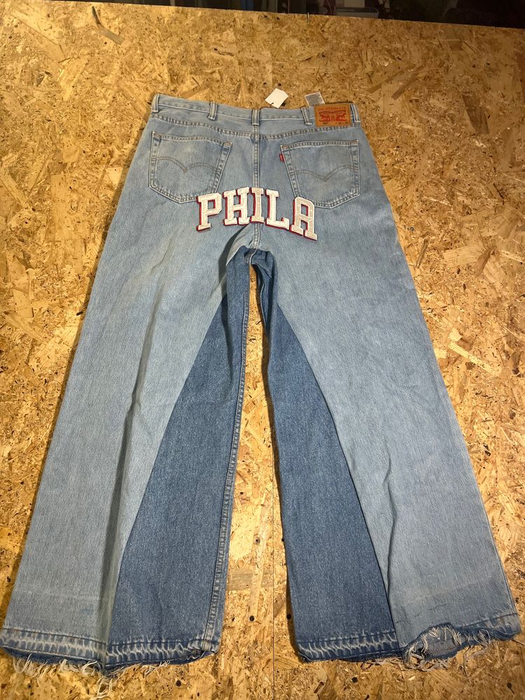 Nudie Jeans Two-Tone Denim Jeans With Phila And 25 Patches product image