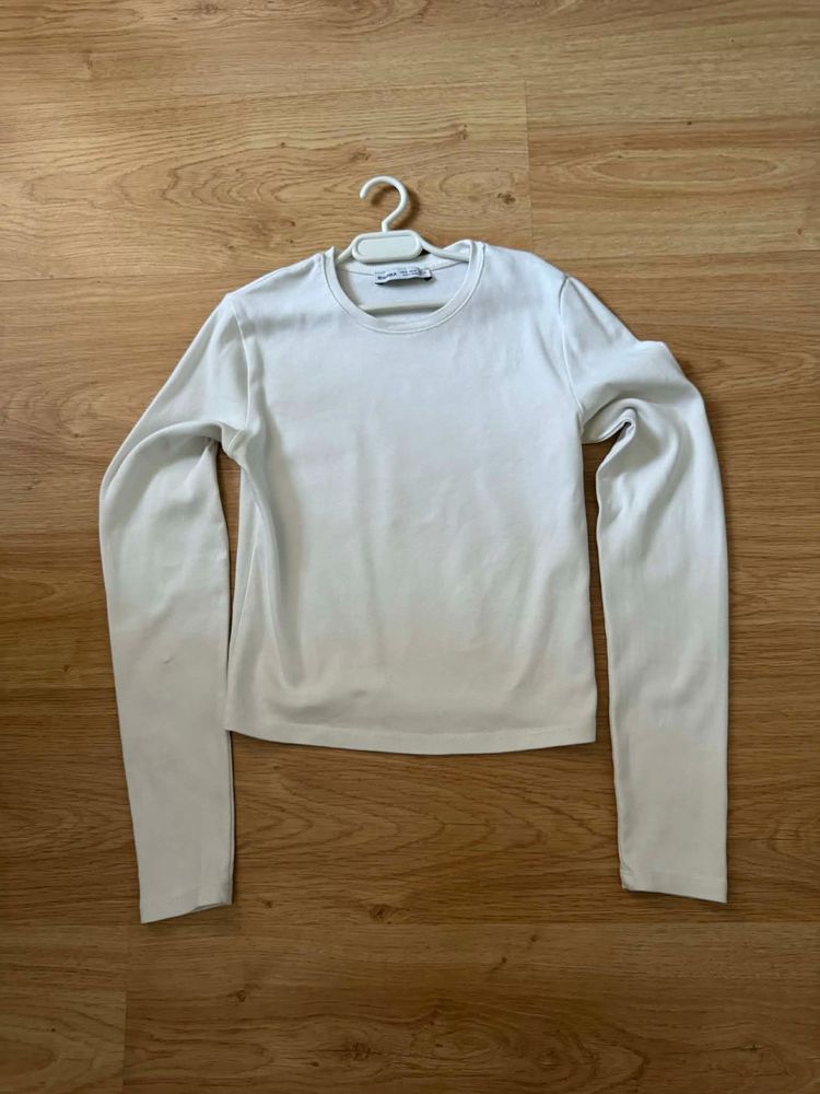 Bershka White Long Sleeve Top product image