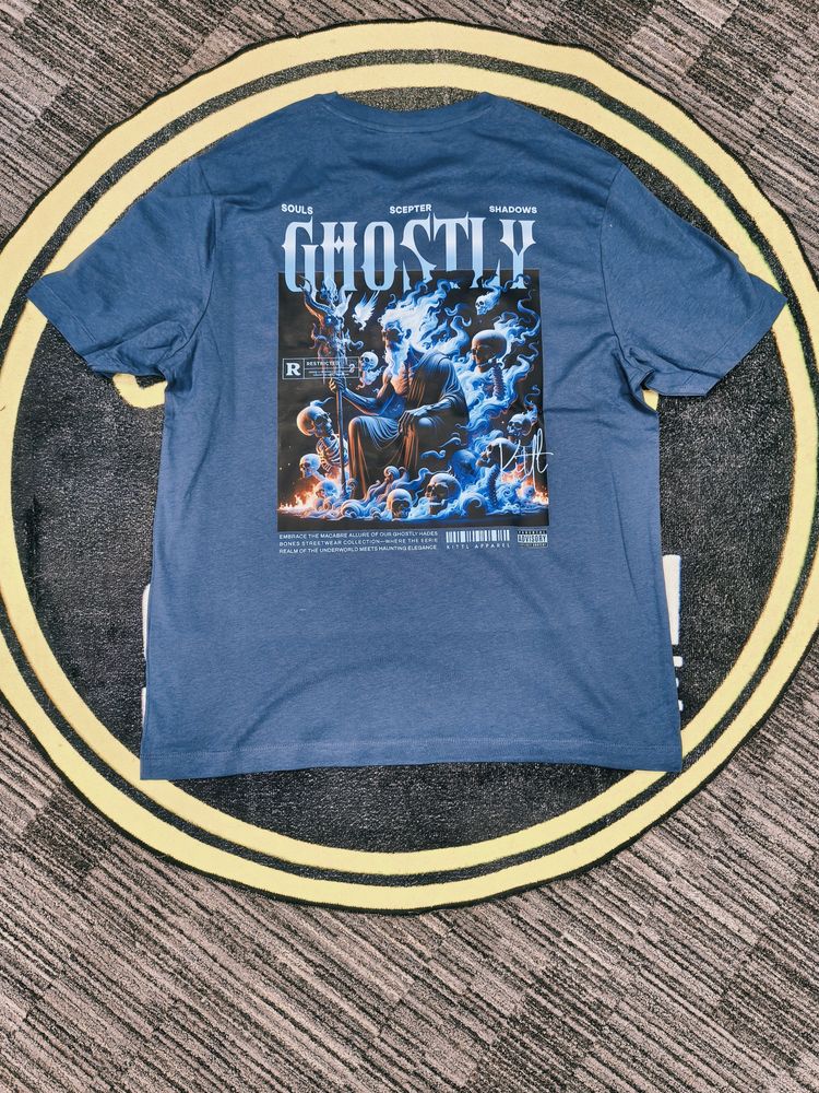 Zero13 Ghostly Air force Blue T-Shirt, New, All sizes