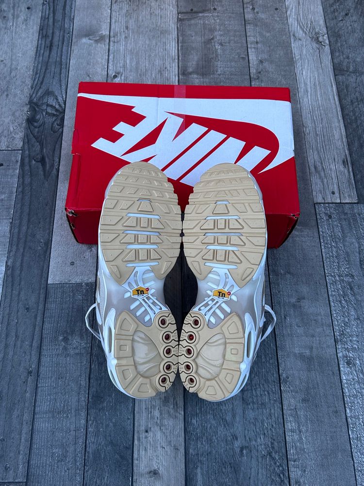 Nike Air Max Plus TN PRM Trainers - ‘Summit White Pale Vanilla’ - Size UK 10  7