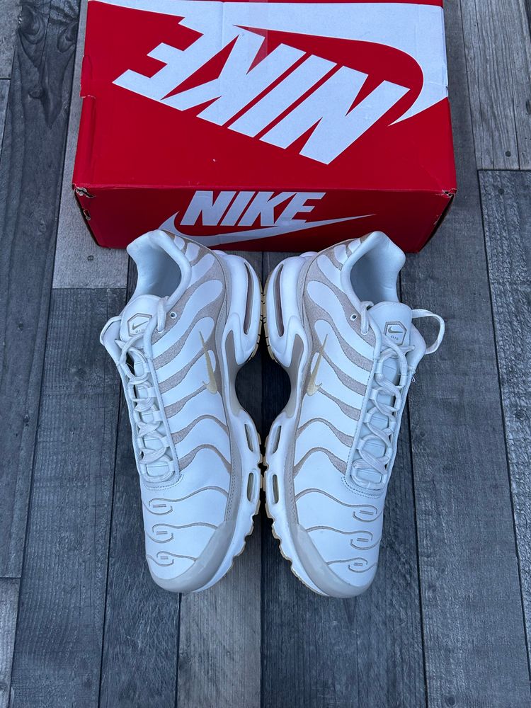 Nike Air Max Plus TN PRM Trainers - ‘Summit White Pale Vanilla’ - Size UK 10  6