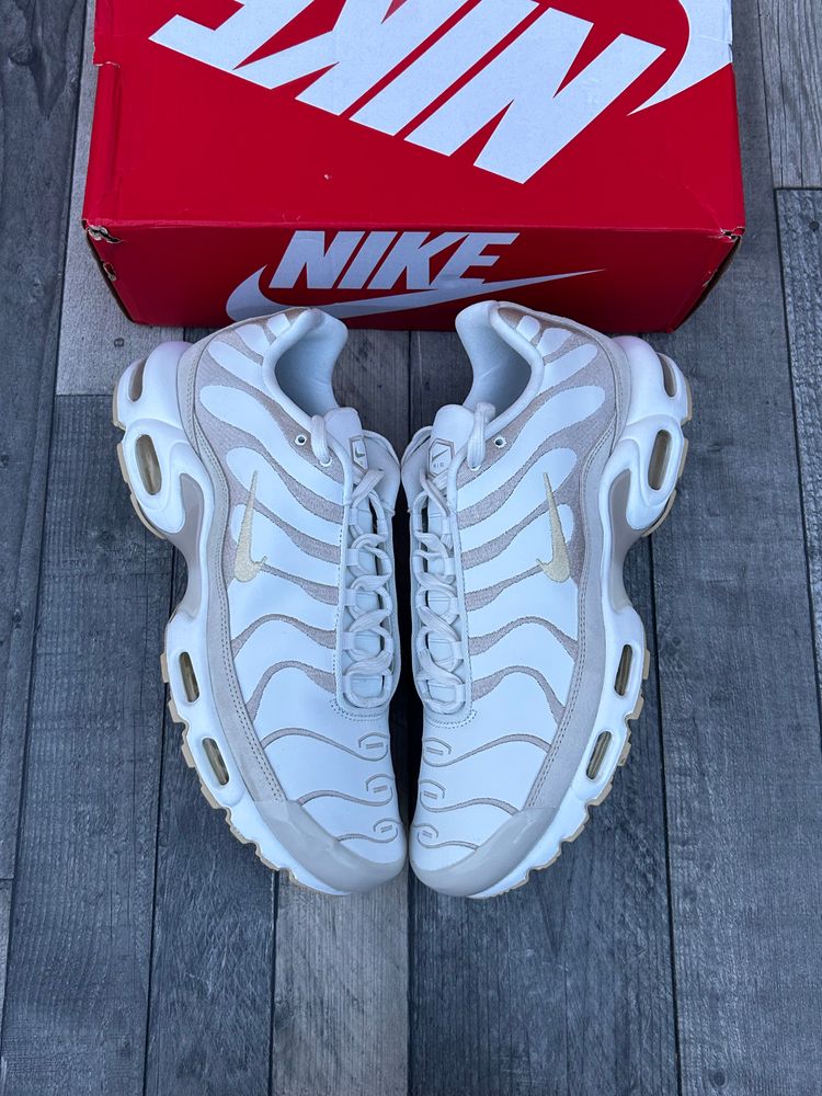 Nike Air Max Plus TN PRM Trainers - ‘Summit White Pale Vanilla’ - Size UK 10  5