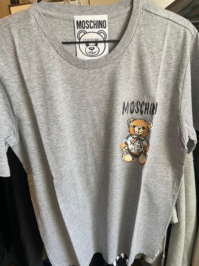 Moschino Grey T-Shirt With Teddy Bear Print