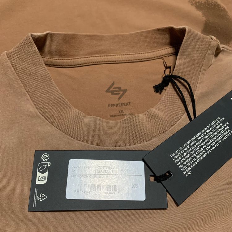 Represent XS 247 Motion Oversized Rust Tee 8