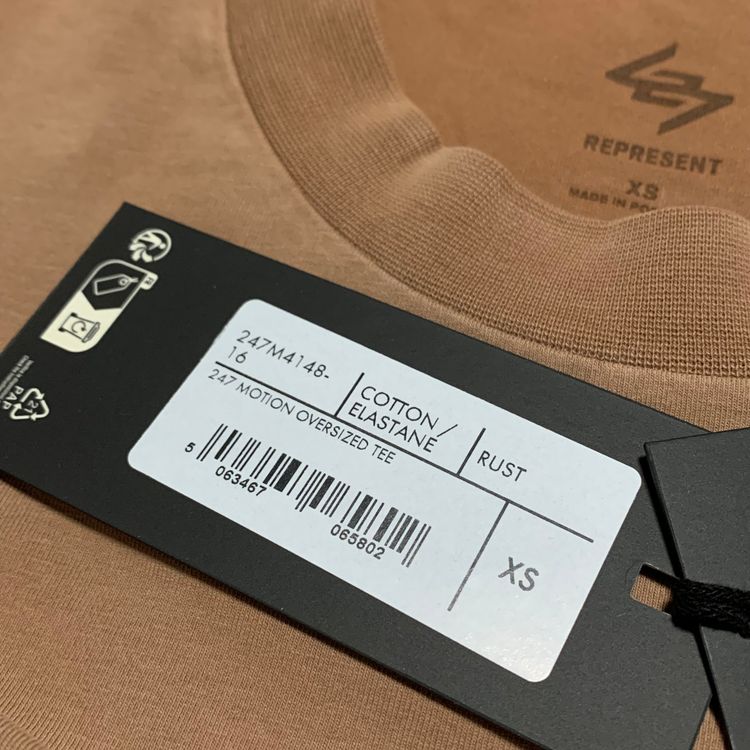 Represent XS 247 Motion Oversized Rust Tee 7