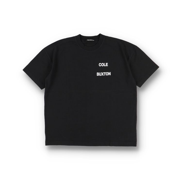 Cole Buxton Black Stacked Logo Oversized T-Shirt