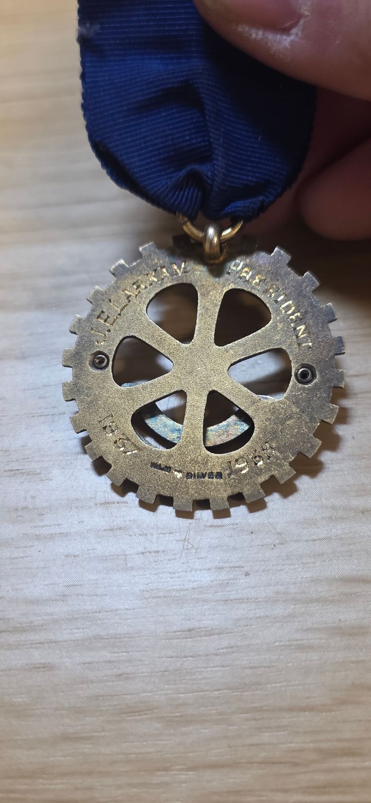 925 sterling silver Rotary International Past President Medal imagen 4