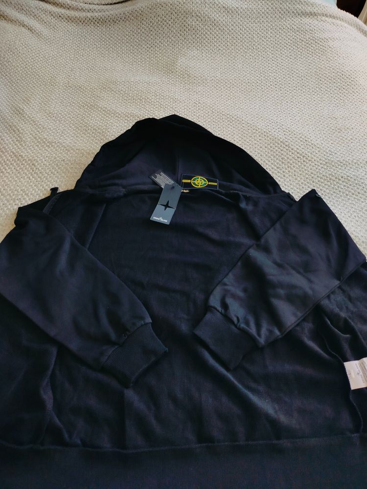 Stone Island Black Zip-Up Hoodie image 5