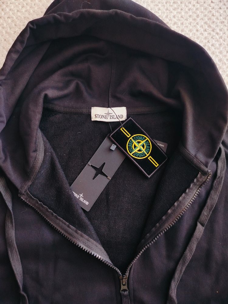 Stone Island Black Zip-Up Hoodie image 9