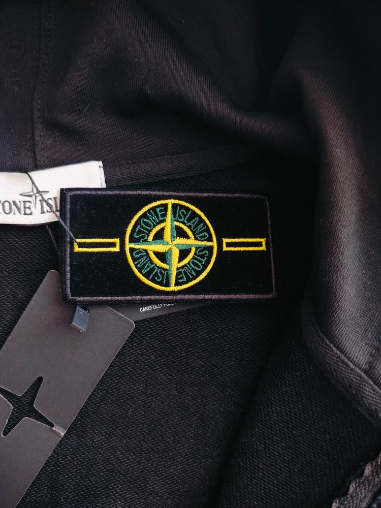 Stone Island Black Zip-Up Hoodie image 4