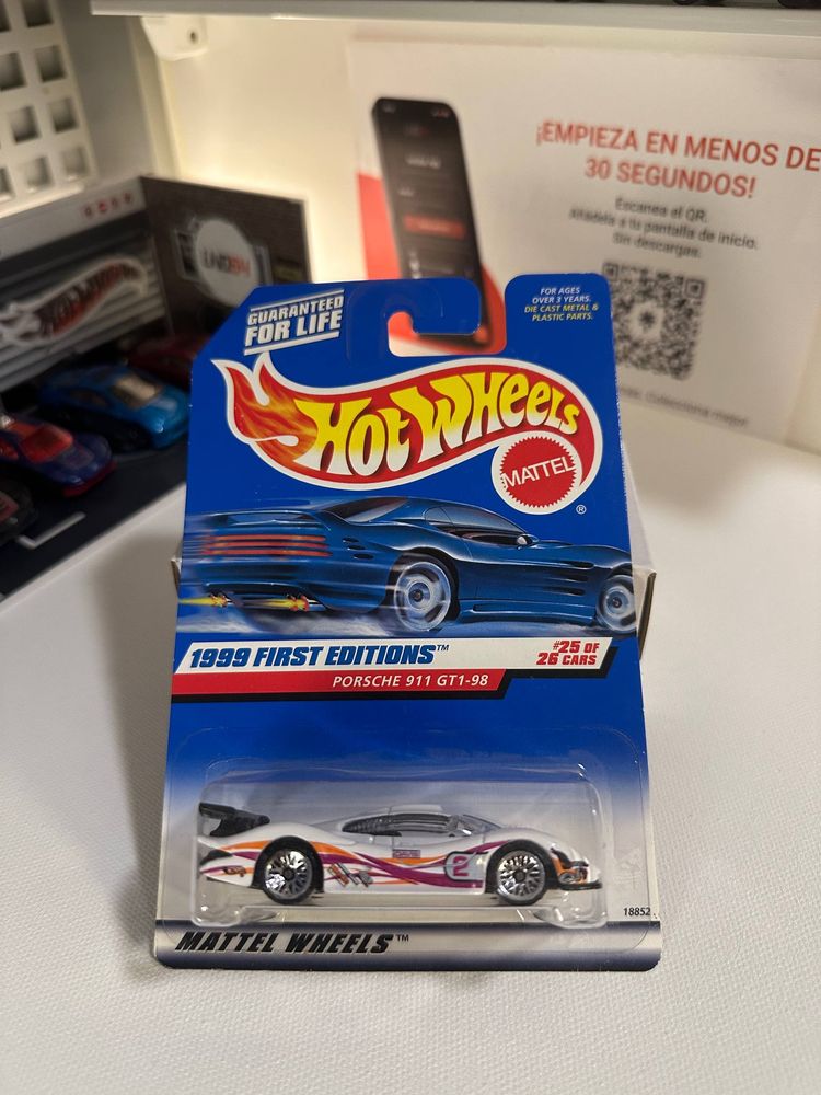 Hot Wheels Porsche 911 Gt1-98 Toy Car obraz 1